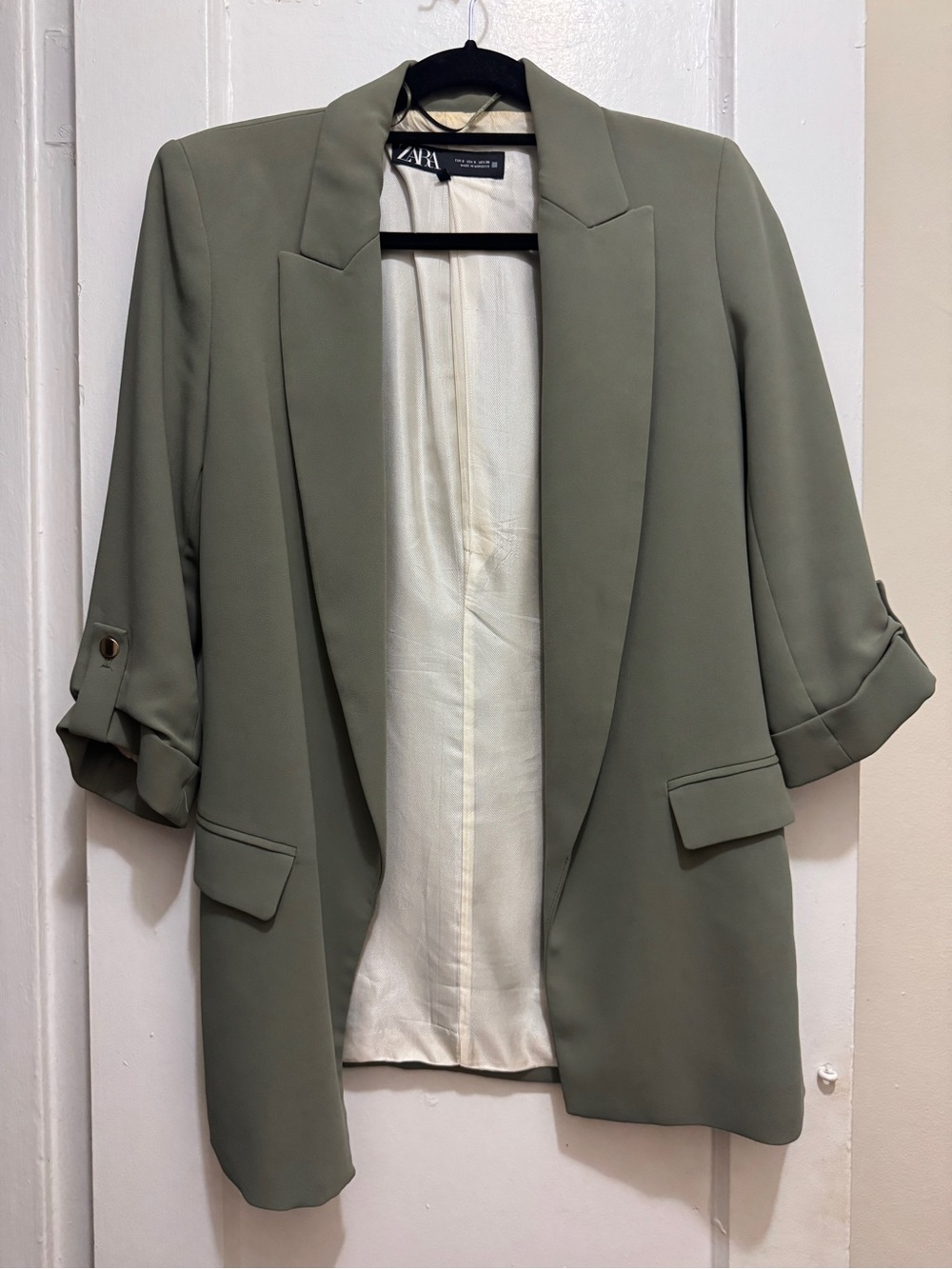 Zara Olive Green Blazer Jacket